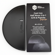 Plaque à griller Grill Fanatics - Plancha 2 faces - Demi-lune - 46 cm - 1 pièce