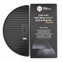 Plaque à griller Grill Fanatics - Plancha 2 faces - Demi-lune - 46 cm - 1 pièce