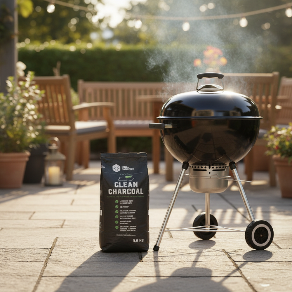 Charbon de bois Grill Fanatics - Sans fumée - Bois dur européen - 9,5 kg