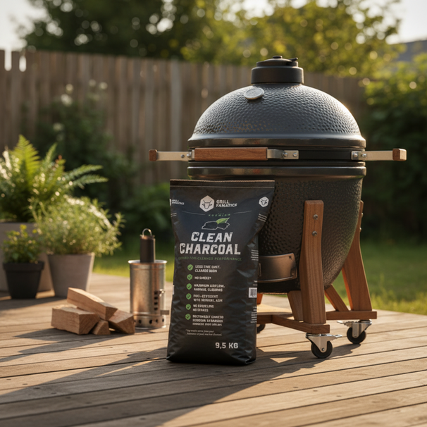 Charbon de bois Grill Fanatics - Sans fumée - Bois dur européen - 9,5 kg