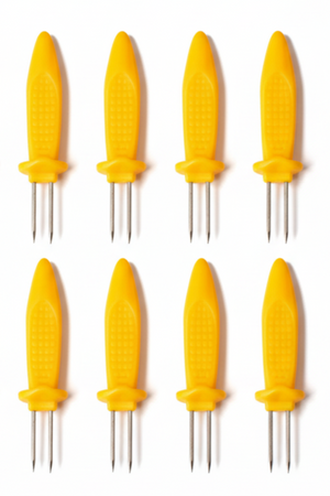 Cookinglife Grill Piques à maïs - Acier inoxydable - 8 pièces