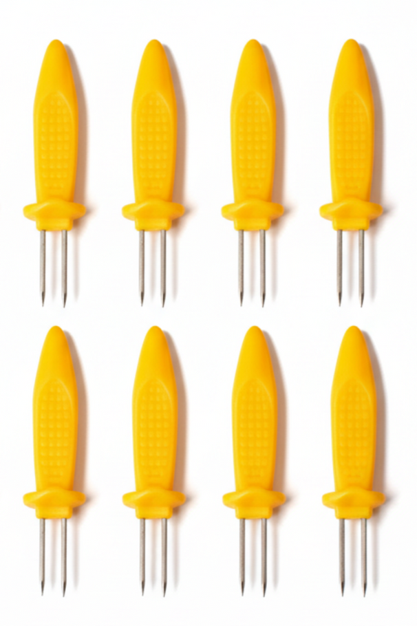 Cookinglife Grill Piques à maïs - Acier inoxydable - 8 pièces
