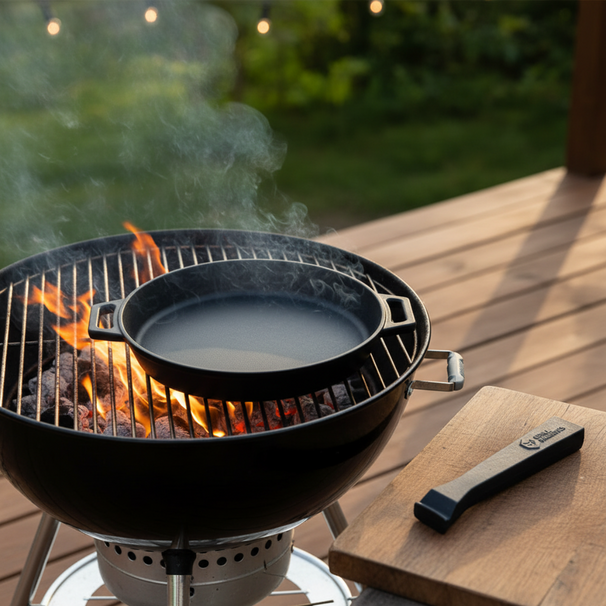 Poêle Grill Fanatics - Poêle à frire - Barbecue - 25 cm - 2 pièces