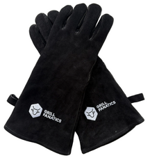 Gants de barbecue/four Cookinglife en cuir noir, résistants à 500 °C - Lot de 2