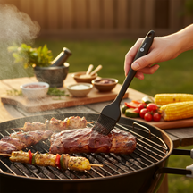 Pinceaux à barbecue/à pâtisserie Cookinglife - Silicone - Lot de 2 - 21 et 25 cm