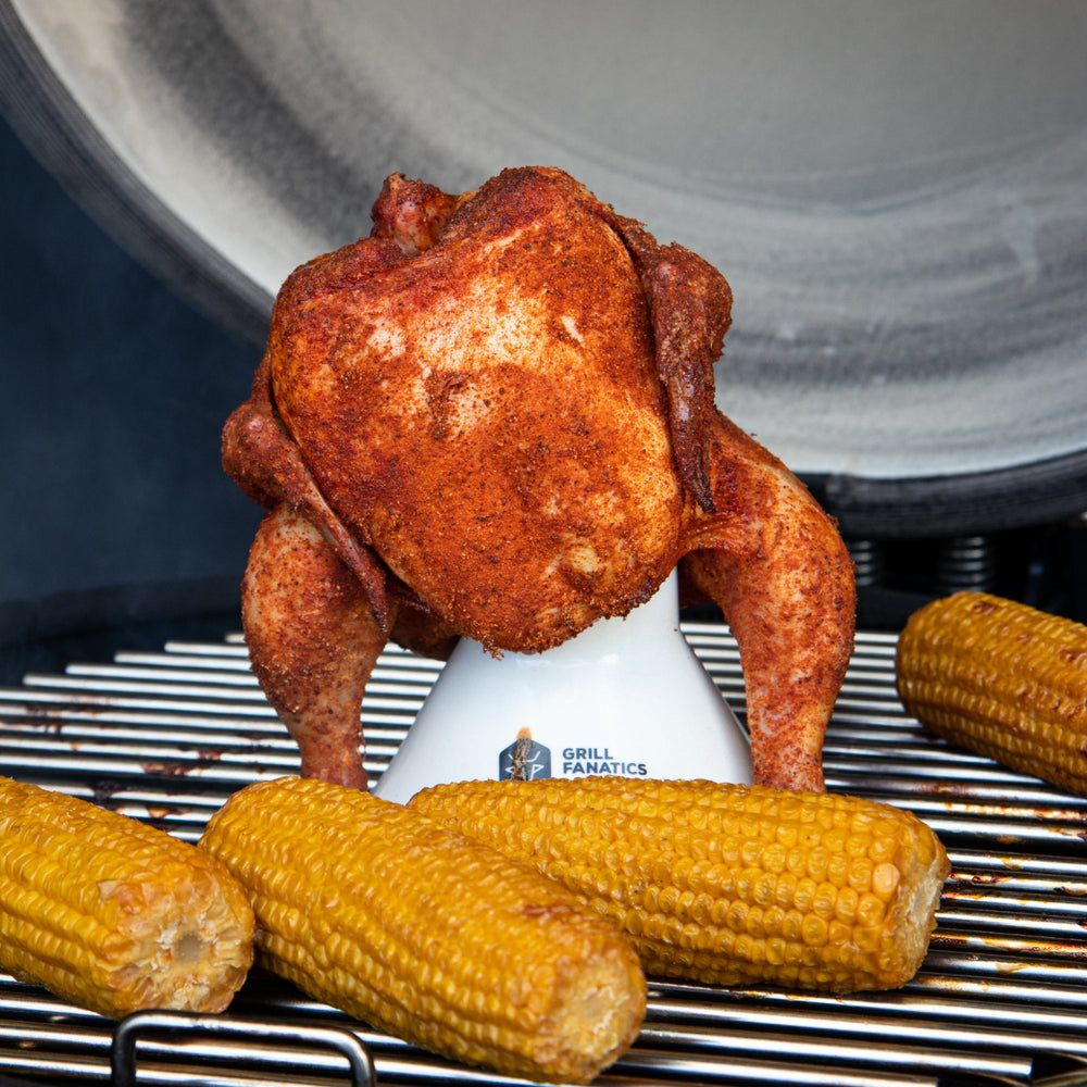 Support pour poulet Grill Fanatics - Poulet à la canette - en céramique - 125 mm
