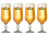 Verres à bière sur pied Grolsch Classic - 250 ml - 4 pièces