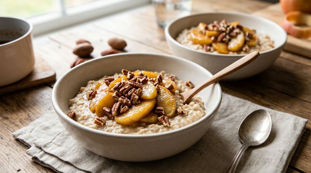 Un petit-déjeuner chaud et savoureux pour bien commencer la journée.