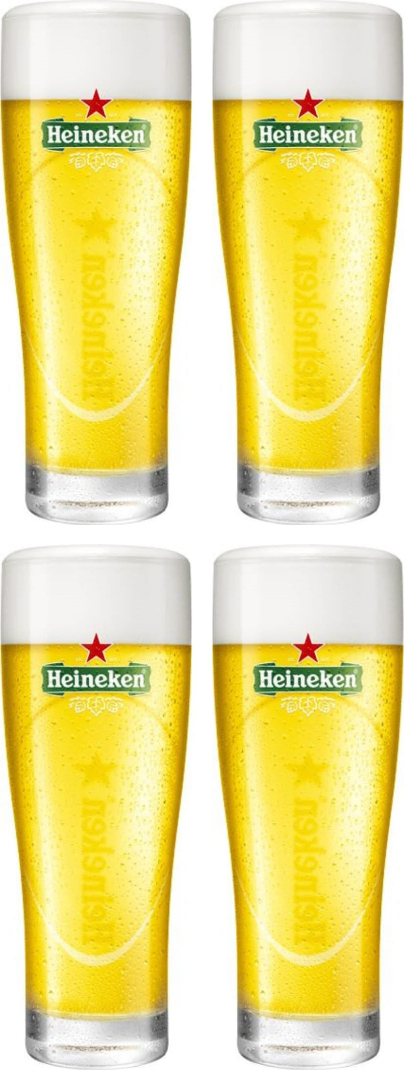 Ensemble de verres à bière Heineken - Ellipse - 25 cl - 4 pièces