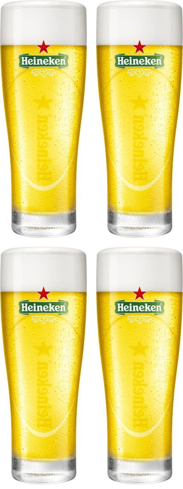 Ensemble de verres à bière Heineken - Ellipse - 25 cl - 4 pièces