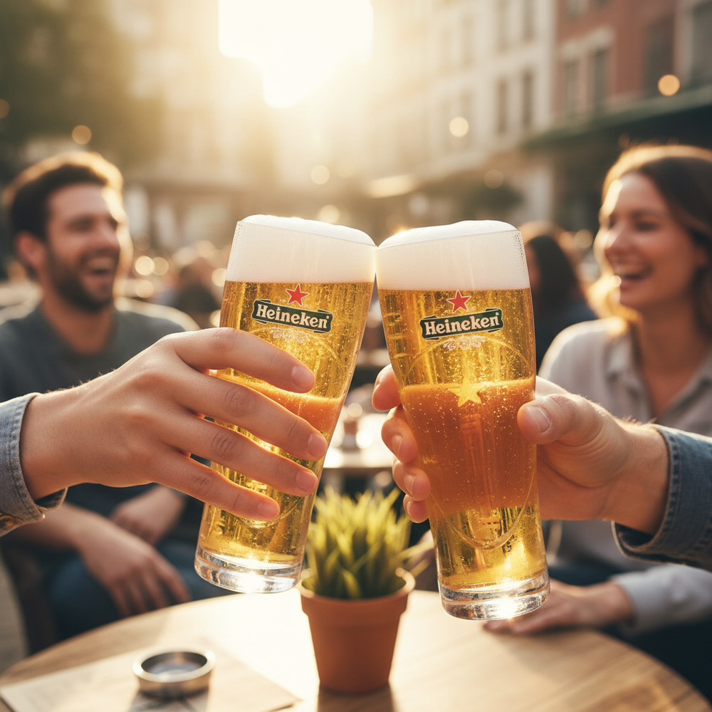 Ensemble de verres à bière Heineken - Ellipse - 25 cl - 4 pièces