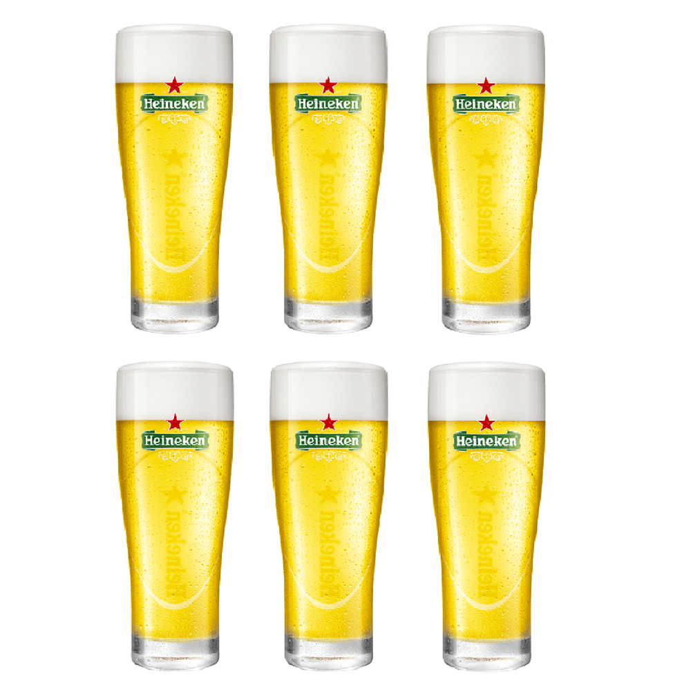 Set de verres a bière Heineken - Verres a bière - Ellipse - 50 cl - 6 pièces