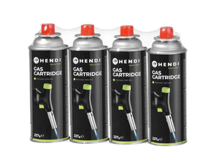 Set de recharges de gaz Hendi - Cartouche de gaz - Butane - 227 g - 4 pièces