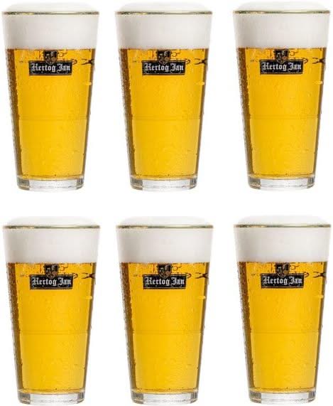 Ensemble de verres a bière Hertog Jan - Vase en verre - 250 ml - 6 pièces