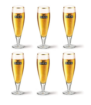 Set de verres à bière Hertog Jan - Verres à bière sur pied - 250 ml - 6 pièces