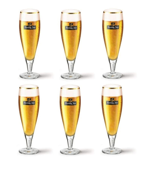 Set de verres à bière Hertog Jan - Verres à bière sur pied - 250 ml - 6 pièces