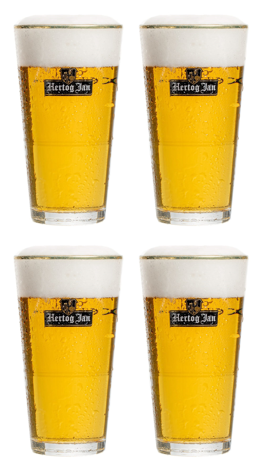 Ensemble de verres a bière Hertog Jan - Vase en verre - 250 ml - 4 pièces