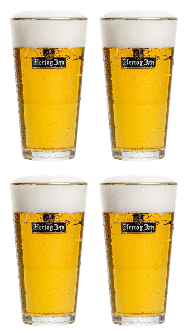 Ensemble de verres a bière Hertog Jan - Vase en verre - 250 ml - 4 pièces