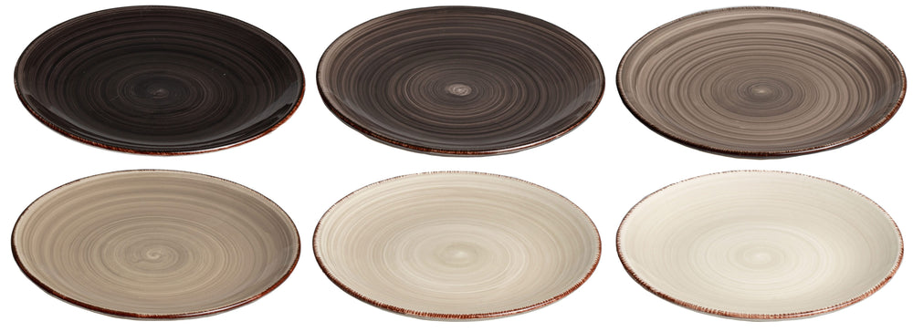 Set d'assiettes Cookinglife - Petit-déjeuner - Delice Gris - 19 cm - 6 pièces