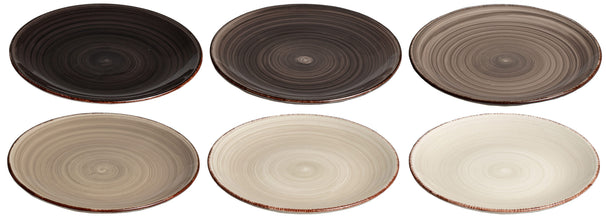 Set d'assiettes Cookinglife - Petit-déjeuner - Delice Gris - 19 cm - 6 pièces