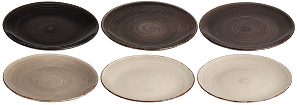 Set d'assiettes à dîner Cookinglife - Delice Gris - ø 26,5 cm - 6 pièces