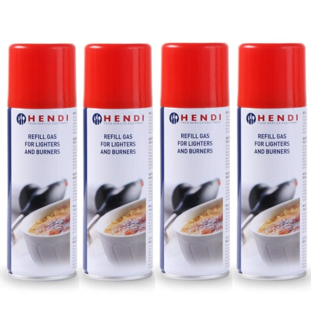 Set de recharges de gaz Hendi - Recharge butane - Hendi Gaz - 200 ml - 4 pièces