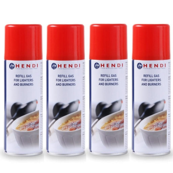 Set de recharges de gaz Hendi - Recharge butane - Hendi Gaz - 200 ml - 4 pièces