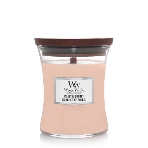 Bougie parfumée WoodWick - Bougie en verre - Coastal Sunset - 11 cm / ø 10 cm