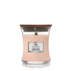 Bougie parfumée WoodWick - Bougie en verre - Coastal Sunset - 8 cm / ø 7 cm