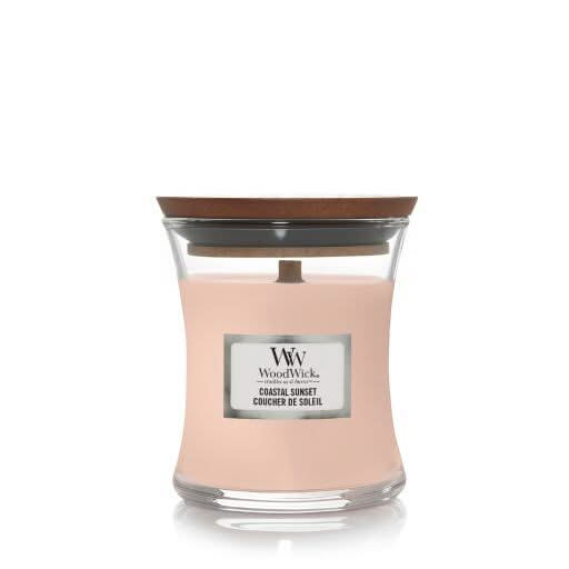 Bougie parfumée WoodWick - Bougie en verre - Coastal Sunset - 8 cm / ø 7 cm