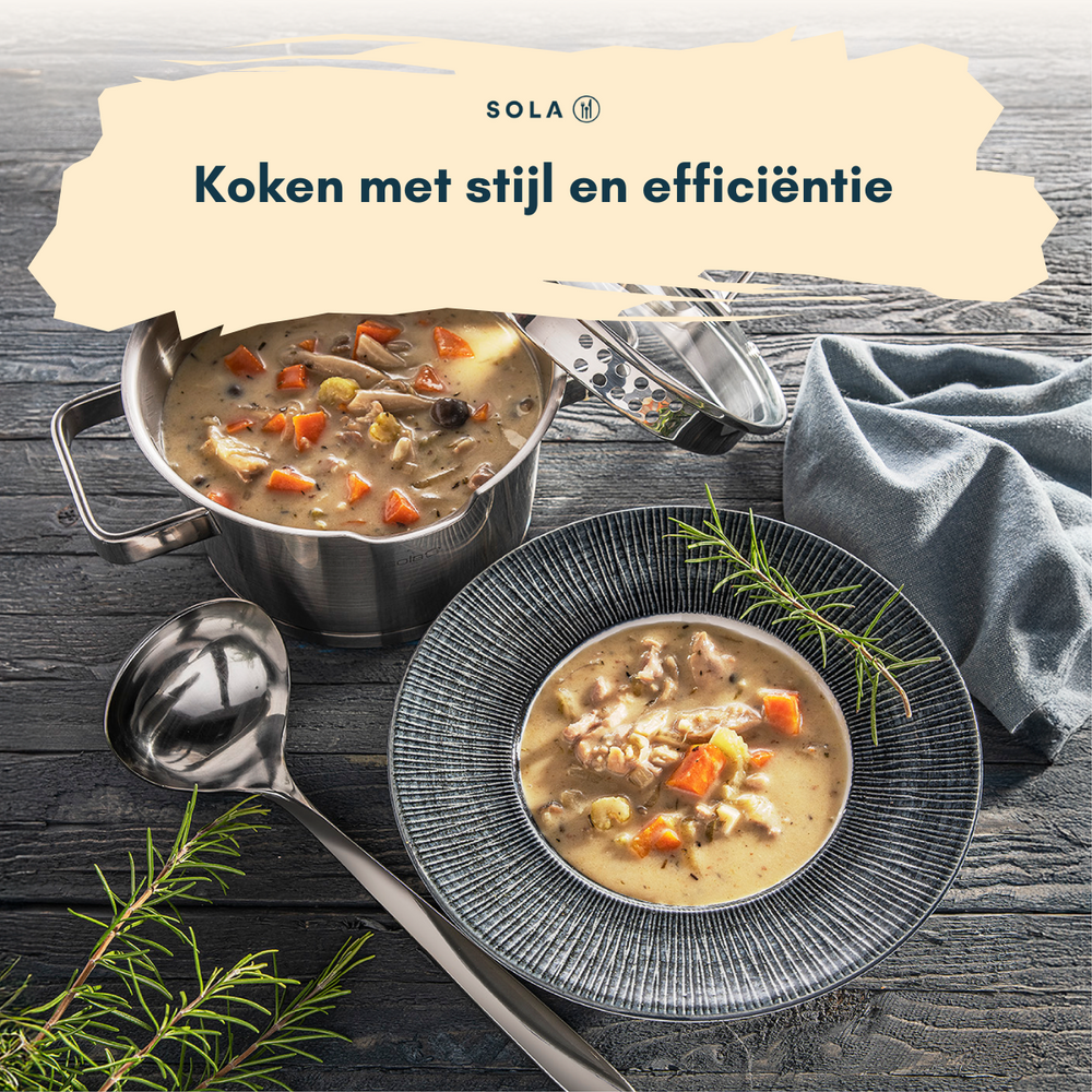 Ensemble de casseroles Sola - en inox - Juvia - Ø16/18/20 cm + Ø16 cm - 4 pièces