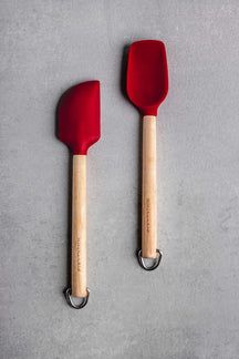 Set de spatules KitchenAid - En silicone et bois - Core Rouge Empire - 2 pièces