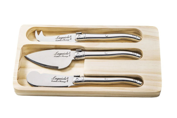 Ensemble de couteaux à fromage Laguiole - en inox - 581 g - 3 pièces