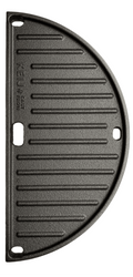 Keij Kamado Plaque de Grill Halve Lune / Plancha Compact - Fonte Émaillée - 2 côtés - 33 cm - pour Kamado de 15 pouces - Universel