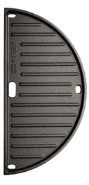 Keij Kamado Plaque de Grill Halve Lune / Plancha Compact - Fonte Émaillée - 2 côtés - 33 cm - pour Kamado de 15 pouces - Universel