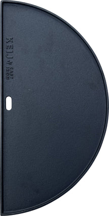 Keij Kamado Plaque de Grill Demi-Lune / Plancha Grande - Fonte Émaillée - 2 côtés - 46,5 cm - pour Kamado de 21 pouces - Universel