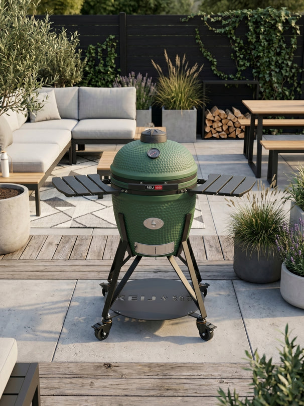 Keij Kamado Legend Céramique Large Vert - Set de démarrage Kamado BBQ