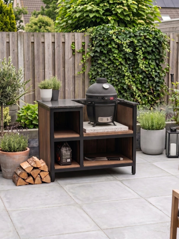 Keij Kamado Legend Compact Noir - Set de démarrage - Gril Barbecue