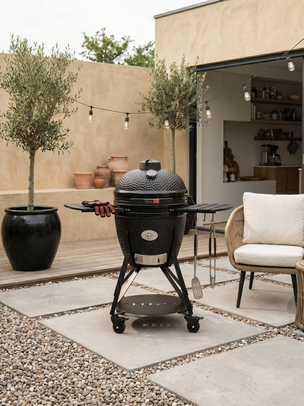 Keij Kamado Pro - Set de démarrage Grande Noire - Set de barbecue Kamado