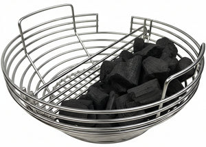 Keij Kamado Pan à charbon (X)Large - pour Kamado de 21/23 pouces - avec découpe pour alimentateur de copeaux - Universel