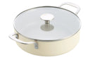 Sauteuse avec couvercle KitchenAid Aluminium Almond Cream ø 24 cm / 3,1 Litres - revêtement antiadhésif céramique