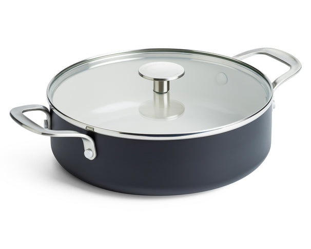 Sauteuse avec couvercle KitchenAid Aluminium Noir Mat ø 24 cm / 3,1 Litres - revêtement antiadhésif céramique