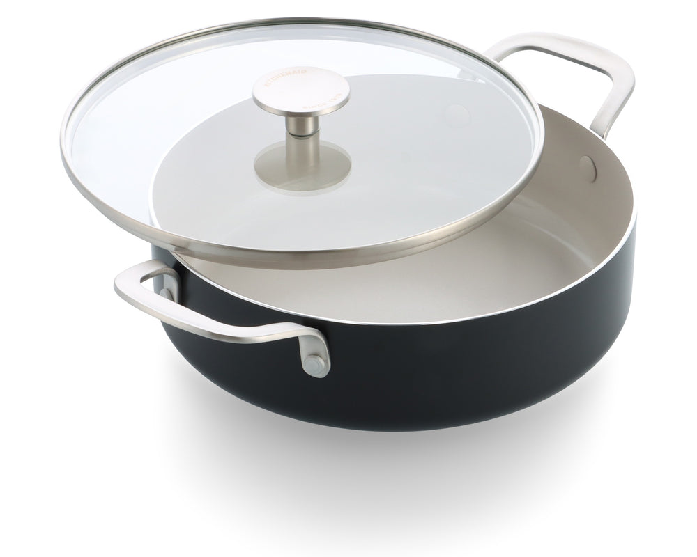 KitchenAid Hapjespan / Sauteerpan met deksel Aluminium Mat Zwart ø 28 cm / 4.3 Liter