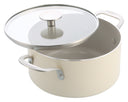 Faitout KitchenAid Aluminium Almond Cream ø 24 cm / 4,9 Litres - revêtement antiadhésif céramique