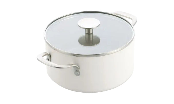 Faitout KitchenAid Aluminium White Milkshake ø 24 cm / 4,9 Litres - revêtement antiadhésif céramique