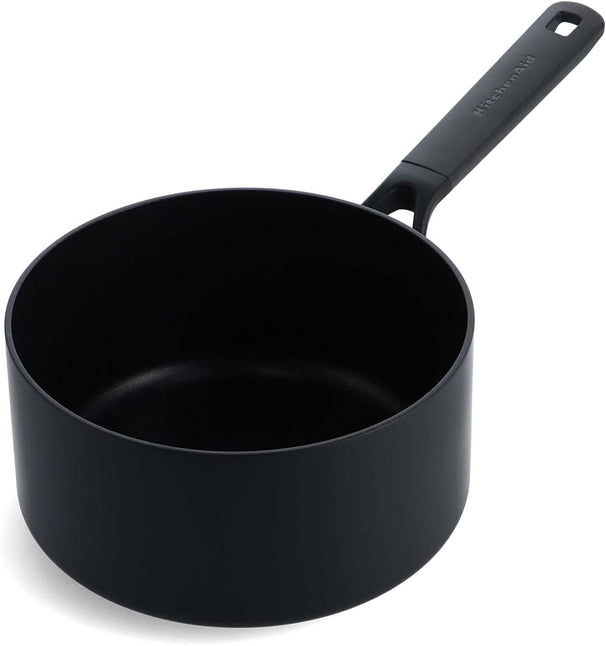 Casserole KitchenAid Classic Forged Noir ø 20 cm / 3,1 Litres - revêtement antiadhésif céramique