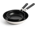Set de poêles KitchenAid Classic Inox 2 pièces - ø 20 & 28 cm - revêtement antiadhésif céramique