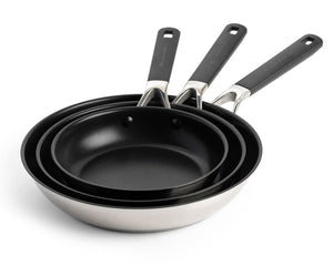 KitchenAid Koekenpannenset Classic RVS 3-delig - ø 20, 24 & 28 cm