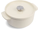 Cocotte en fonte KitchenAid Cream ø 22 cm / 3,3 Litres - revêtement antiadhésif émaillé