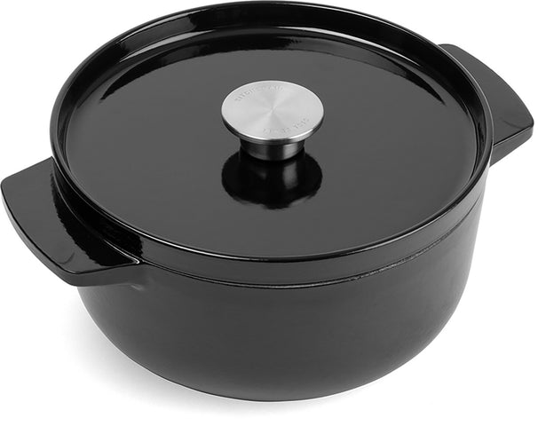 Cocotte en fonte KitchenAid Onyx Black ø 22 cm / 3,3 Litres - revêtement antiadhésif émaillé